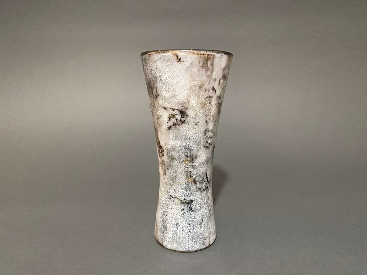 Small trumpet ceramic ikebana vase 