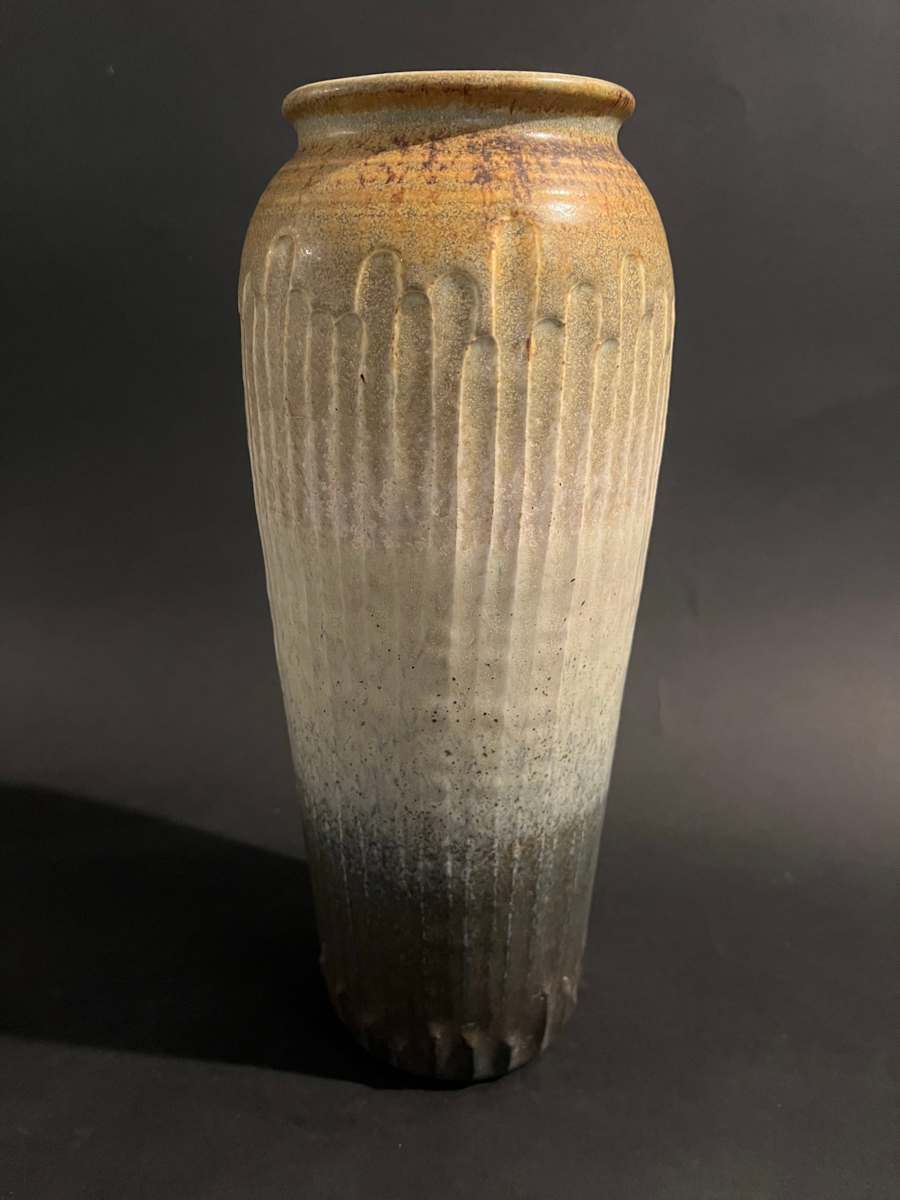 Tall ceramic ikebana vase 