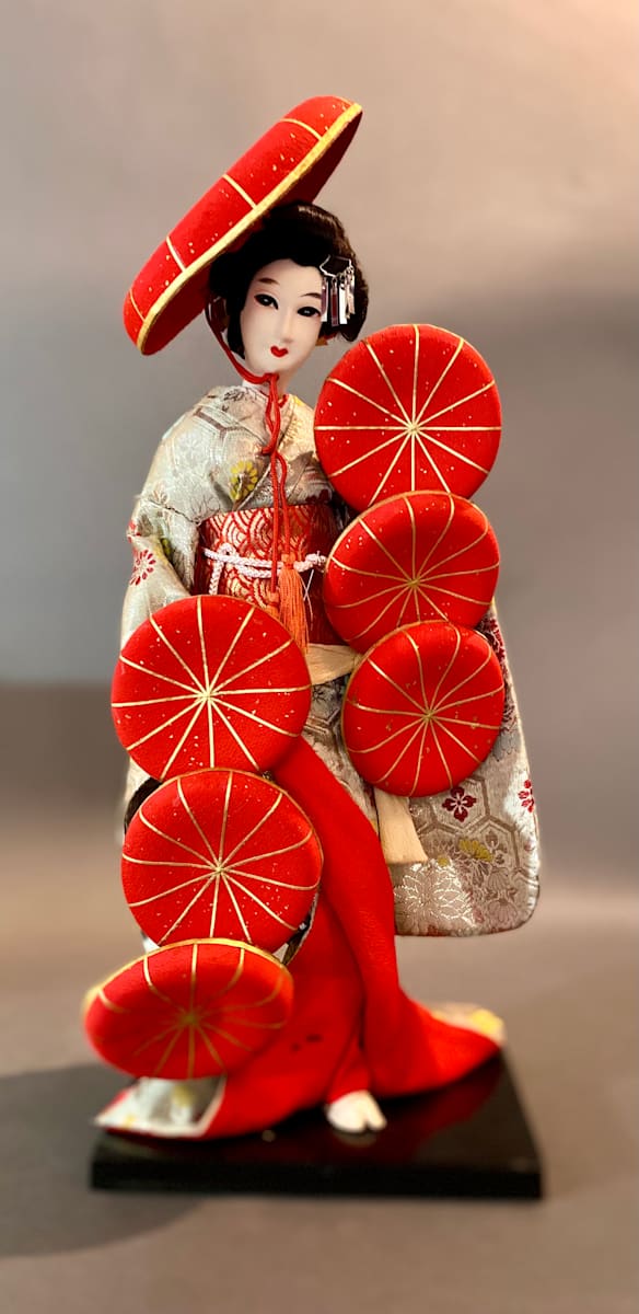 Seven Hat Dance' geisha doll from the collection of Yume