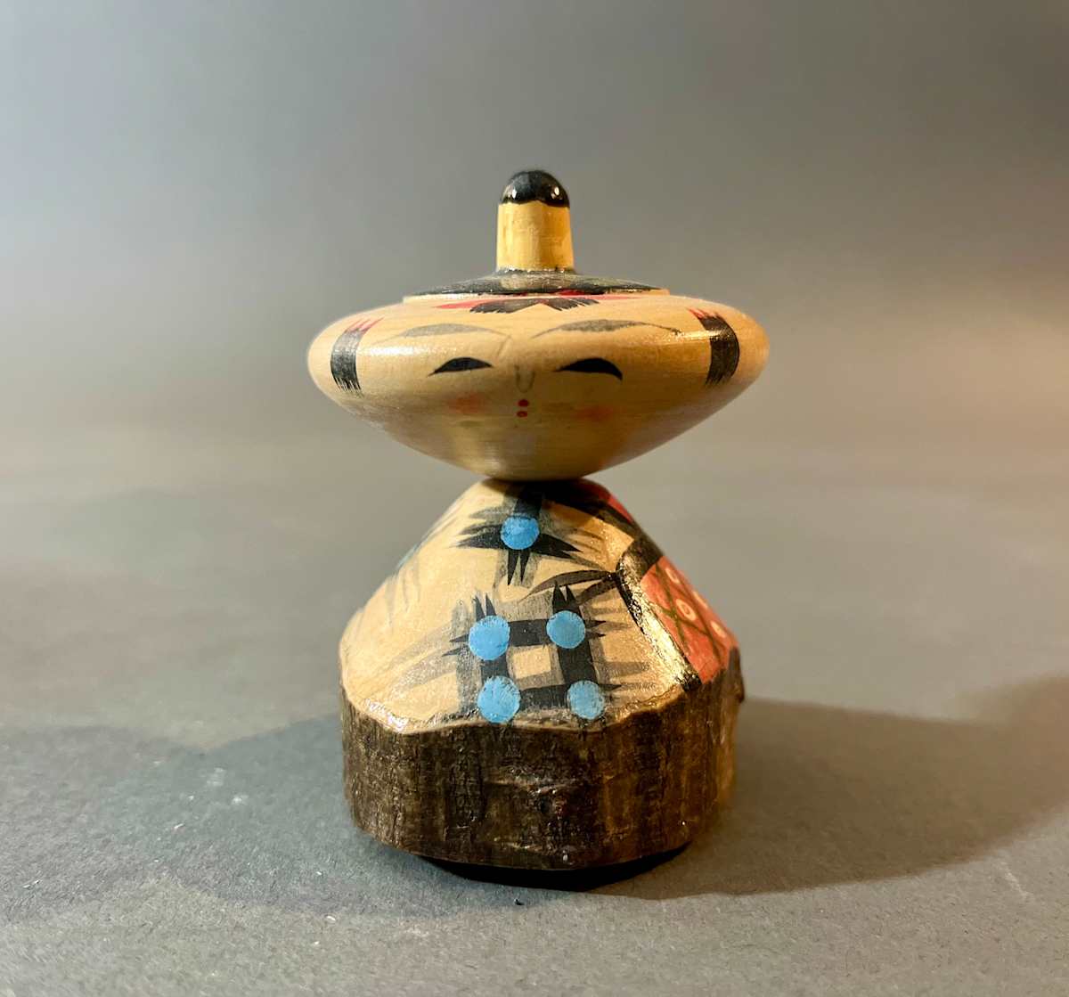 Male kokeshi doll - Part of a paired set 