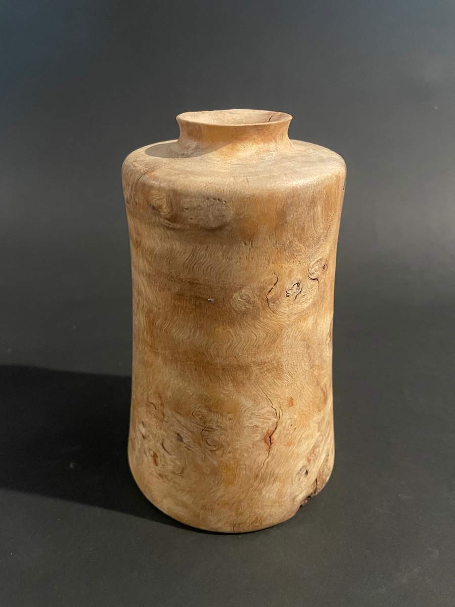 Small wooden ikebana vase 