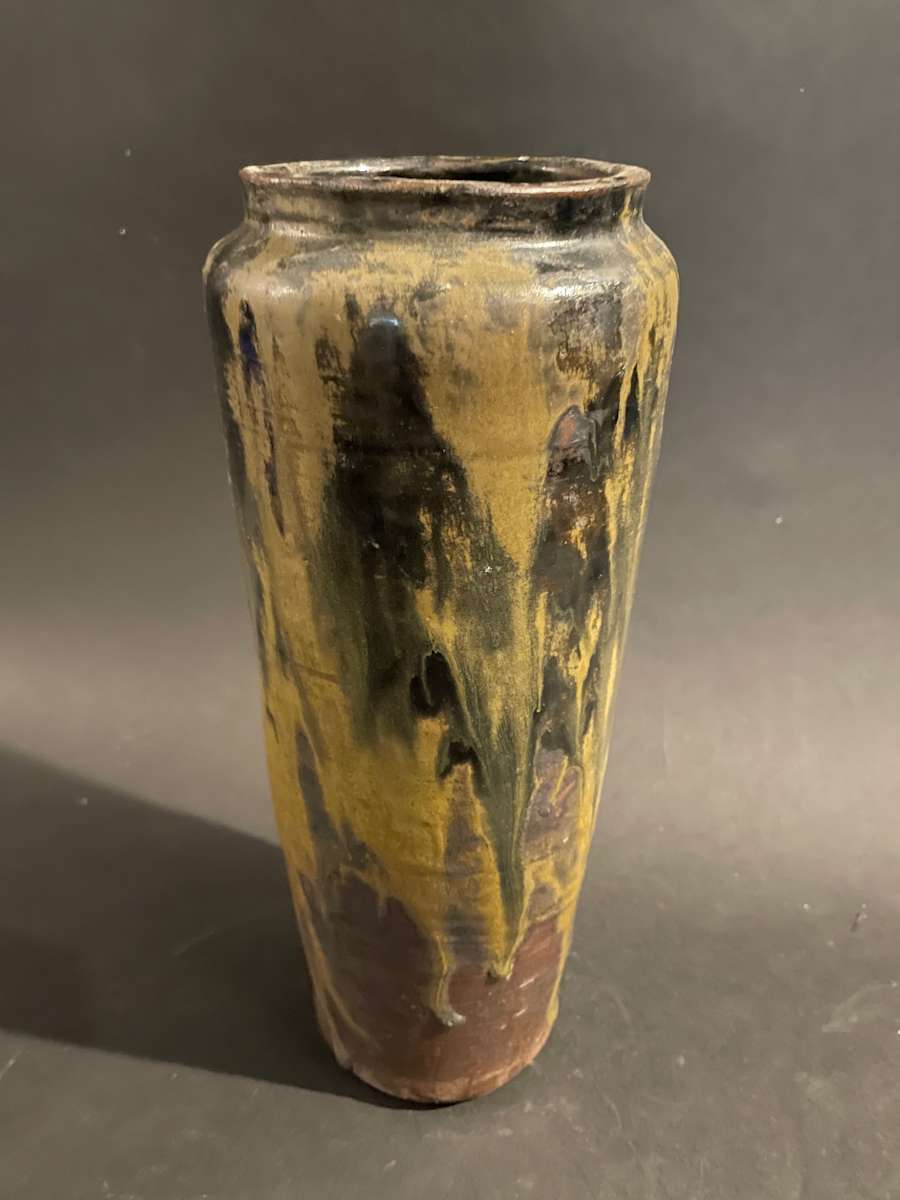 Tall ceramic ikebana vase 