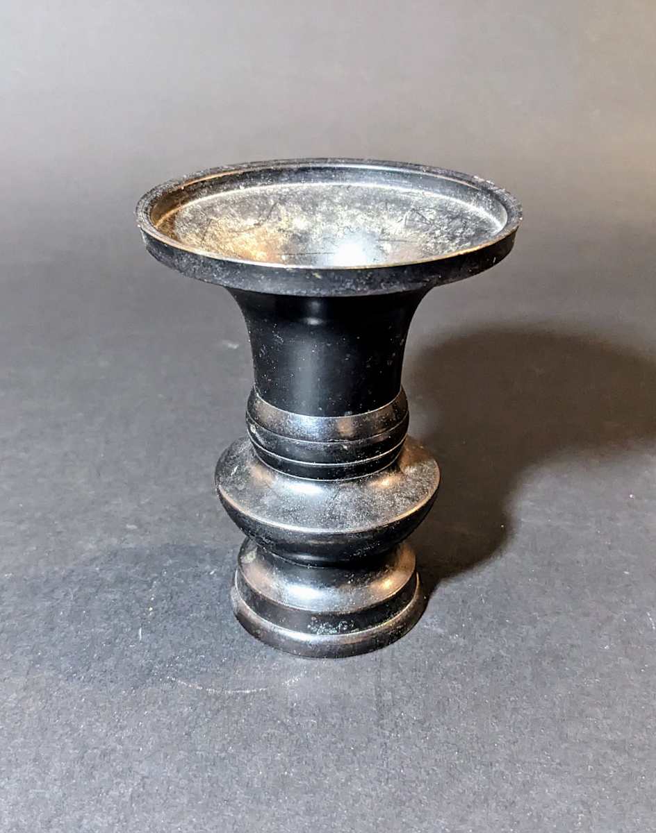 Small bronze ikebana vase 