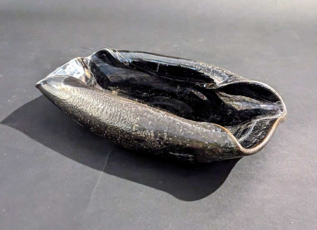 Rectangular ceramic ikebana vase by Jody Saito 