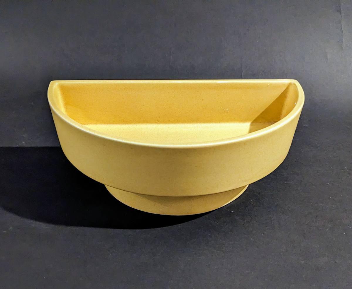 Half moon ceramic ikebana vase 