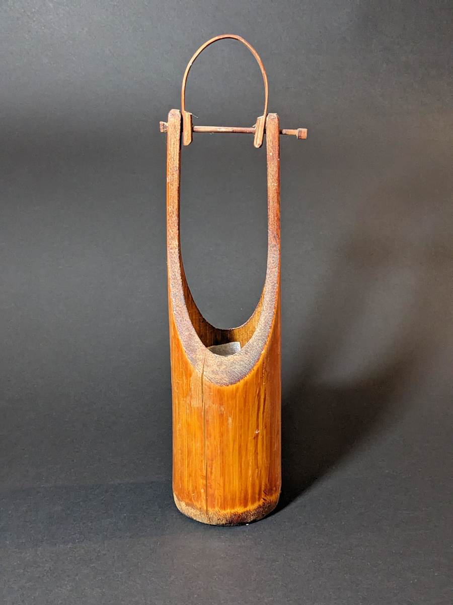 Small bamboo ikebana vase 