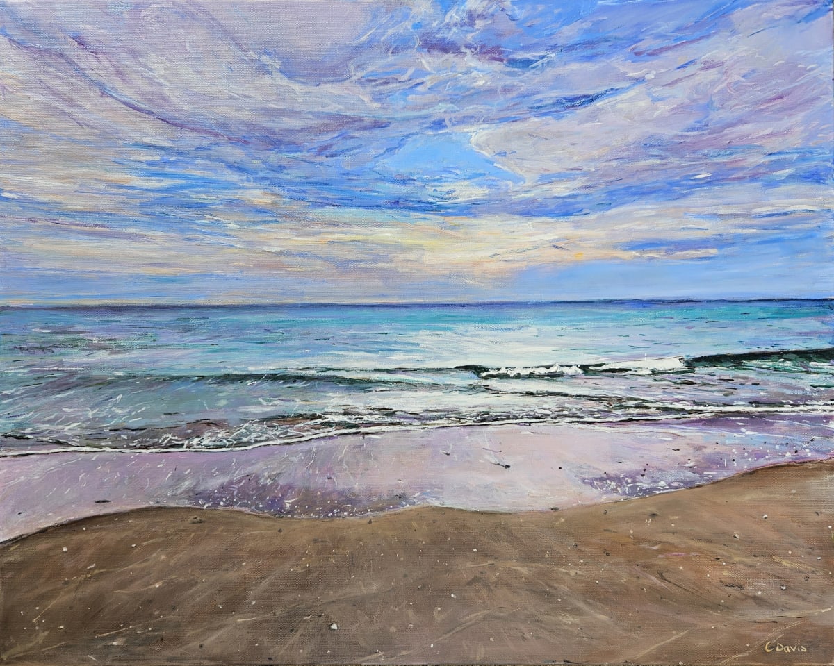 Pastel Coastal Landscape by Christine Davis  Image: Pastel Coastal Landscape