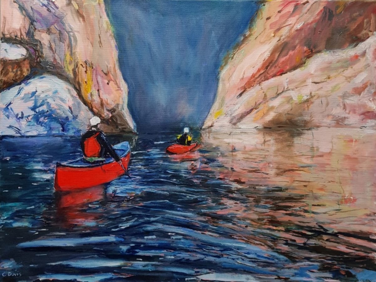 Canoeing through the canyon by Christine Davis  Image: Canoeing through the Canyon