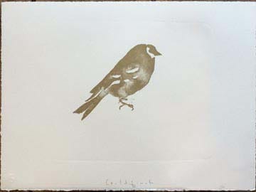 Goldfinch Limited Edition Lithography 21/50 by Makoto Fujimura 