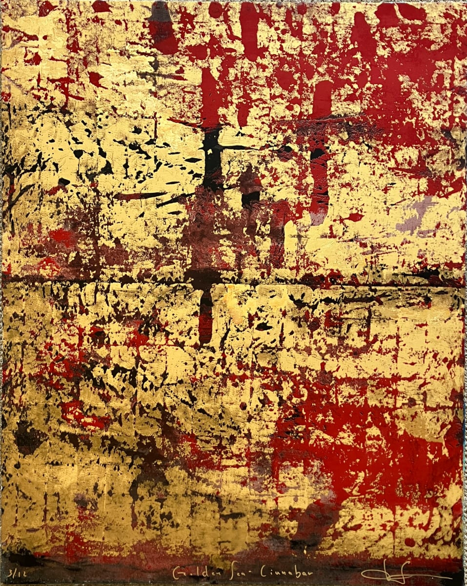 Golden Sea - Cinnabar Limited Edition Print 9/12 by Makoto Fujimura 