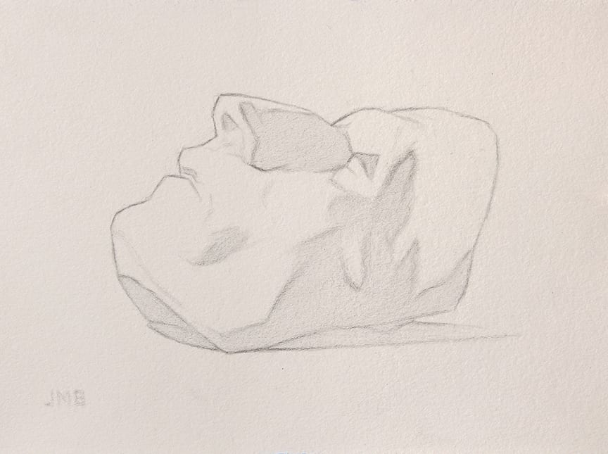 Death Mask of Giacomo Leopardi by Jason Michael Bentley, Image 1.