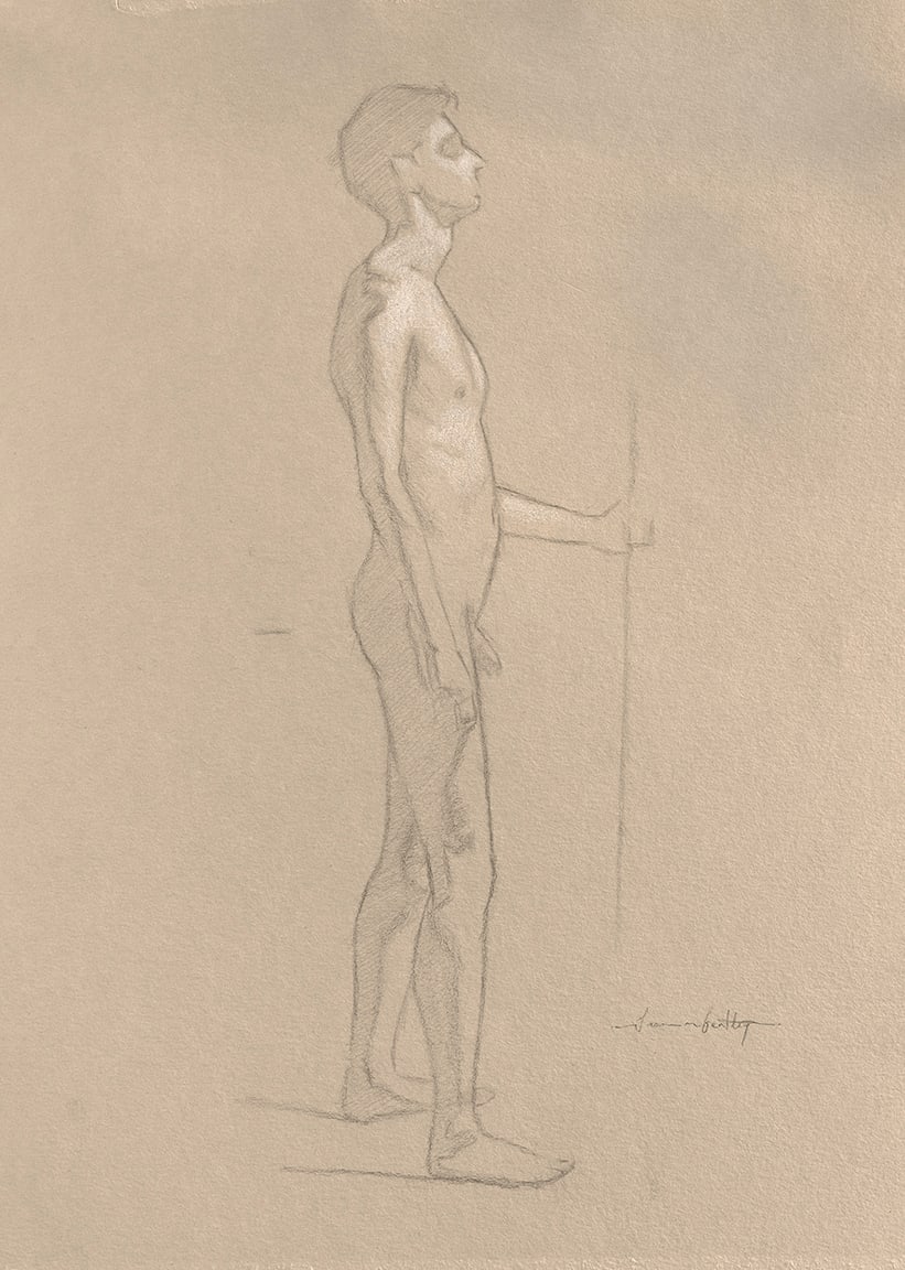 Slender Life Model with Staff by Jason Michael Bentley, Image 2.