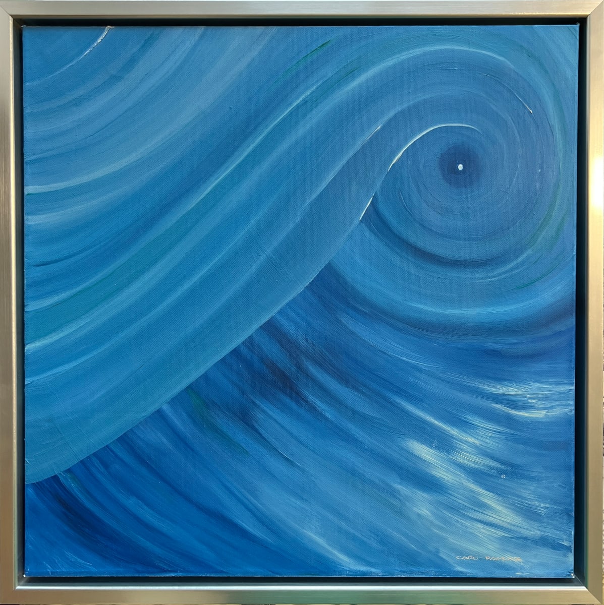 Polar Vortex by Carolina (Caro)  Ramonde  Image: Pintura enmarcada en un marco de madera de alta calidad color plateado. Framed painting on high quality wooden silver frame 