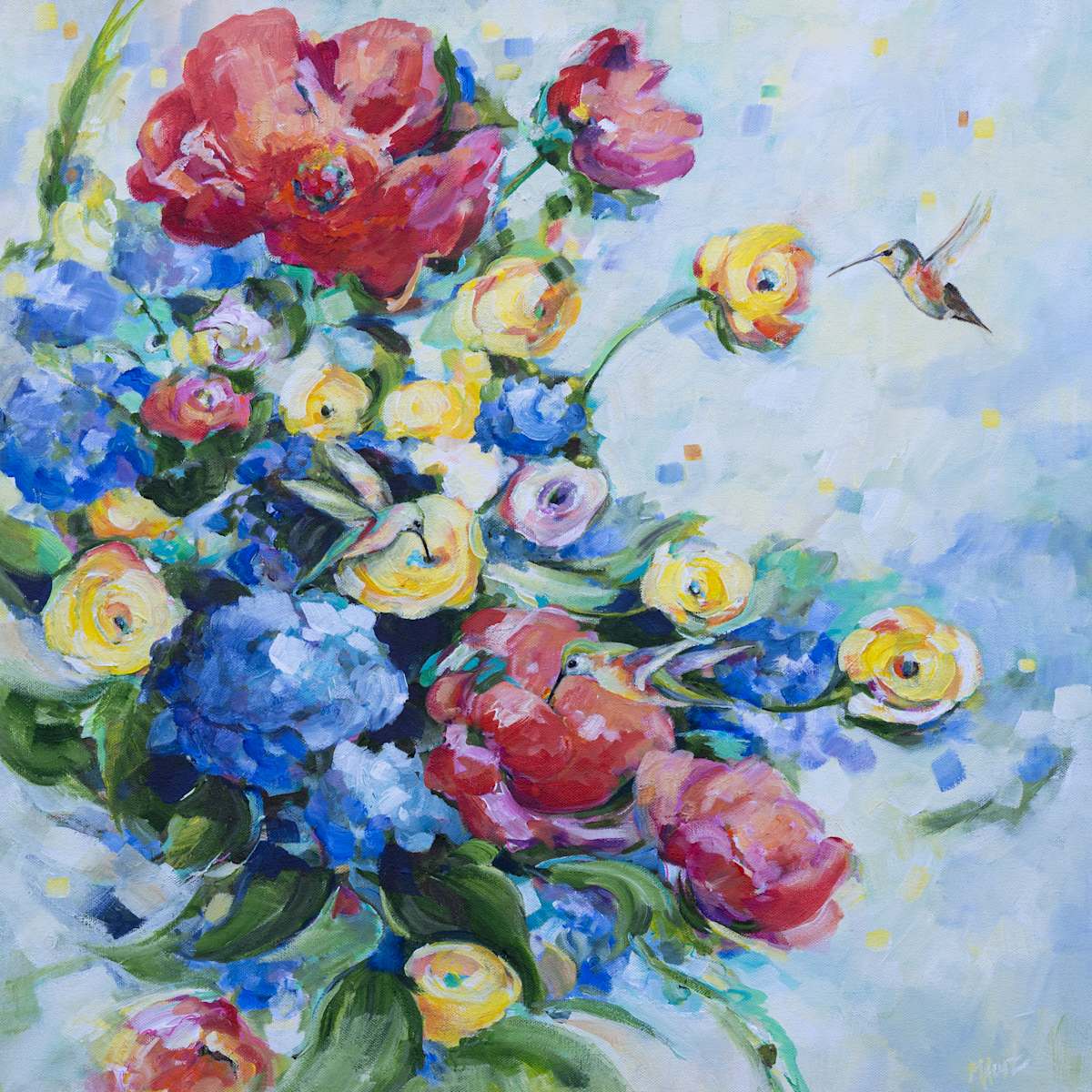 A hummingbird feast by Michelle Austen 