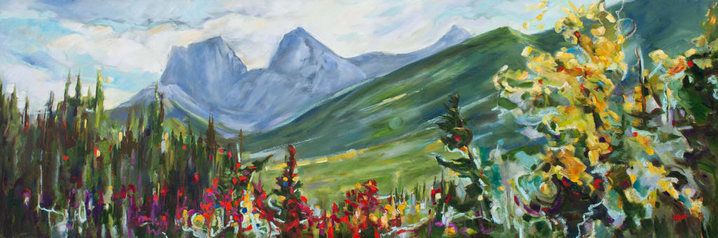 Three sisters singing by Michelle Austen 