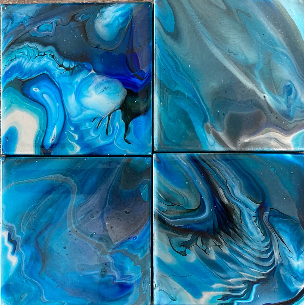 Coasters: Blue Flip by Helen Renfrew, Image 1.