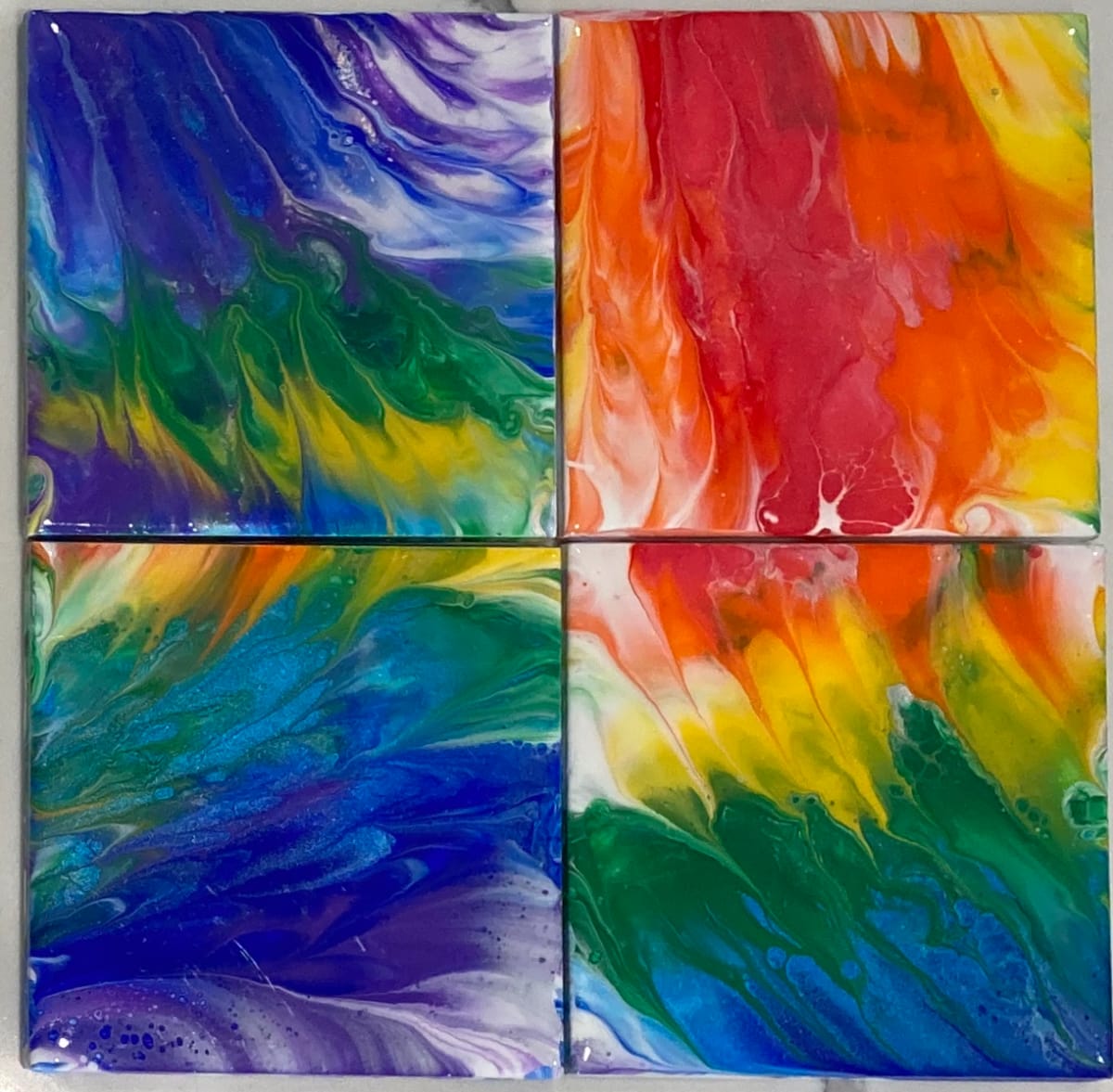 Coasters: Rainbow by Helen Renfrew 