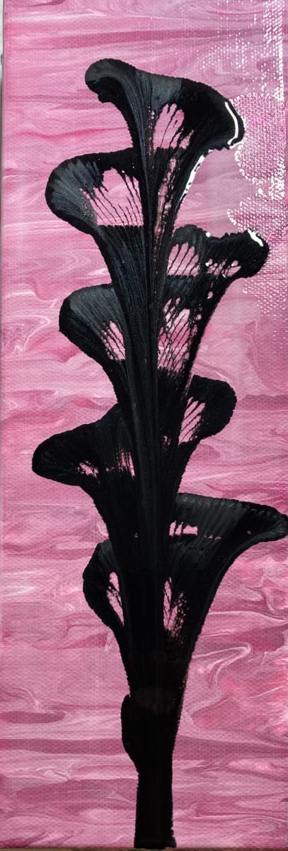 Black Flower on Rose - Commission GK by Helen Renfrew 