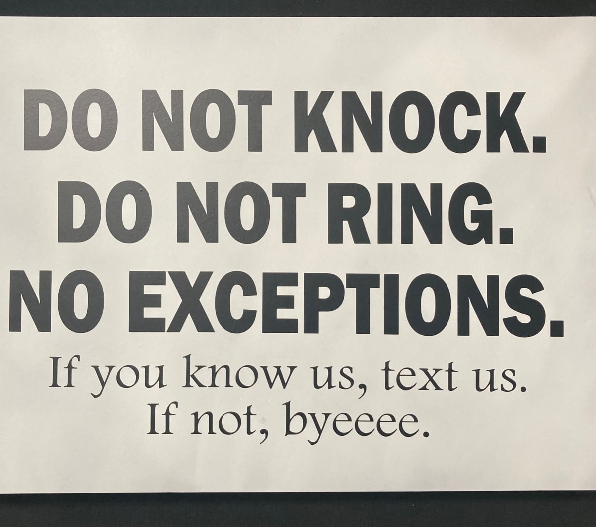 Do Not Knock - Custom sign by Helen Renfrew 
