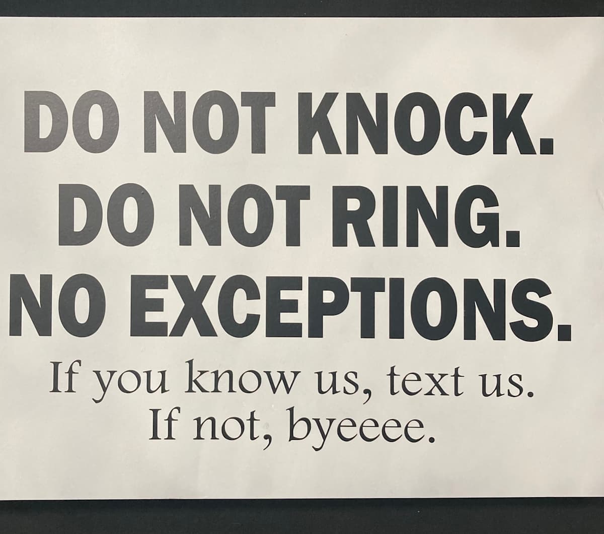 Do Not Knock - Custom sign by Helen Renfrew, Image 7.