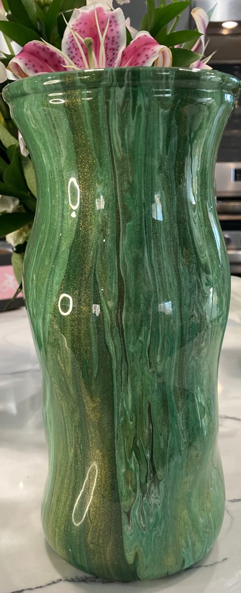 Vase - Green & Gold 