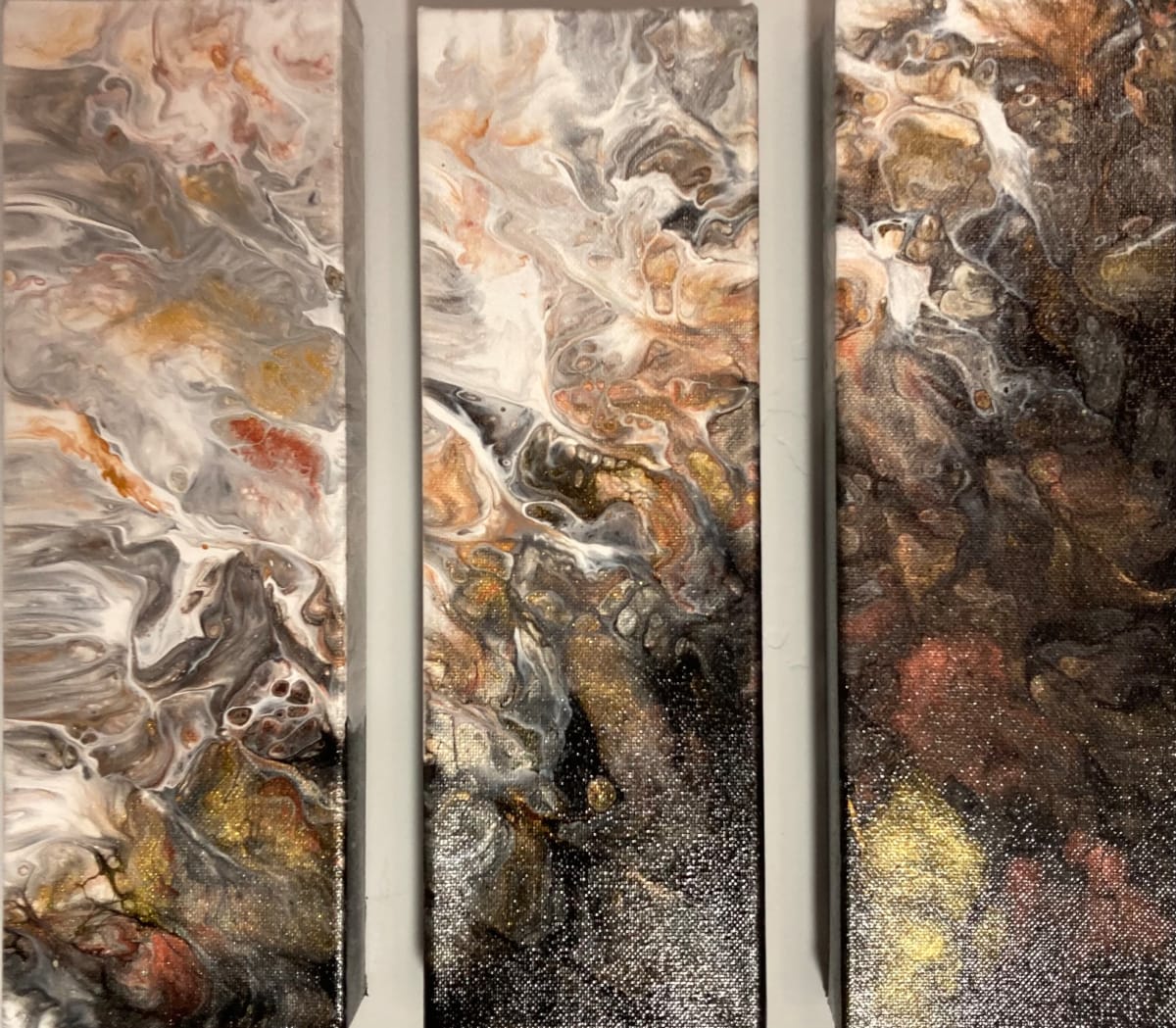 Metallic Triptych by Helen Renfrew 