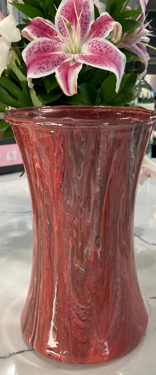 Vase - Red & Gold, Image 4.