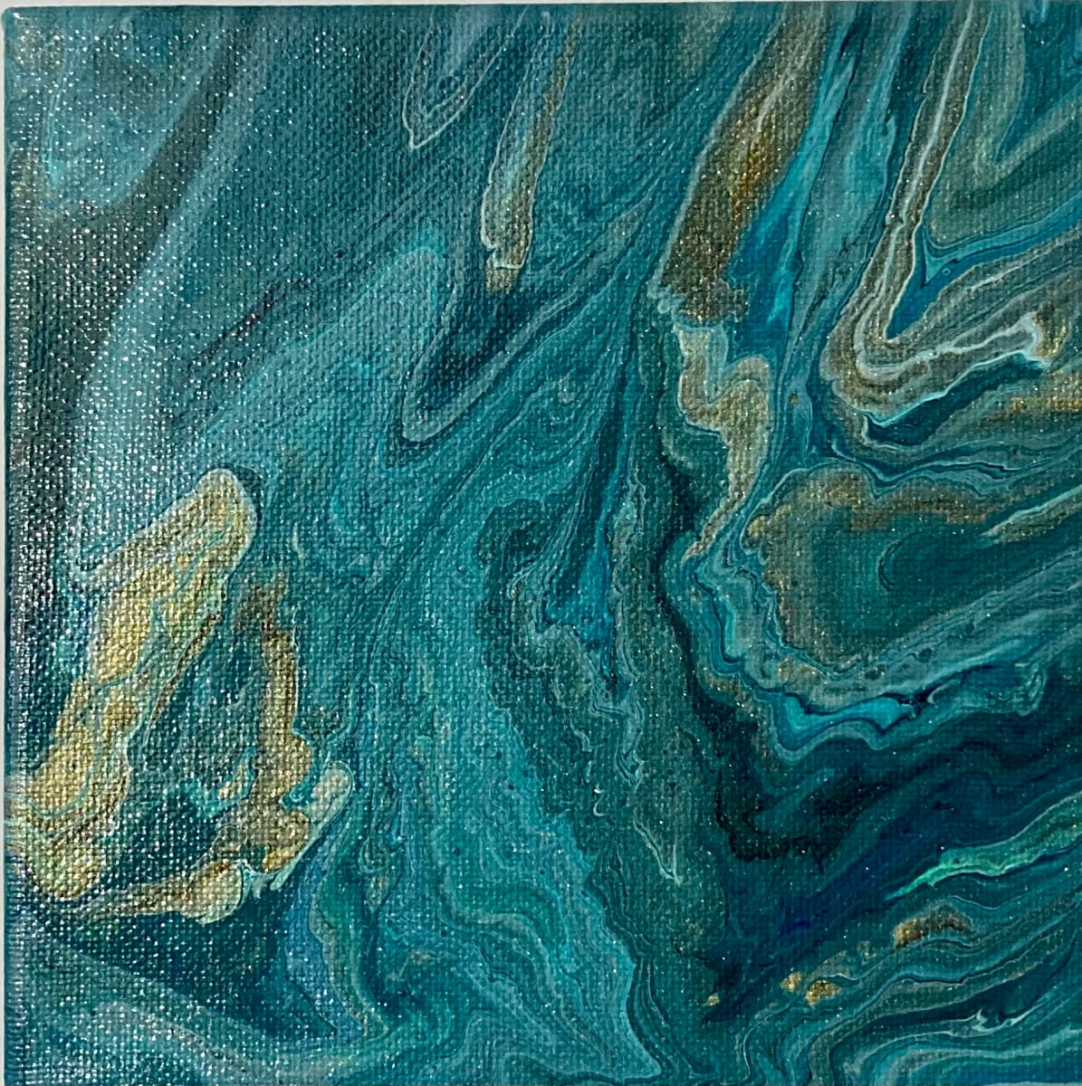 Teal & Gold, small 