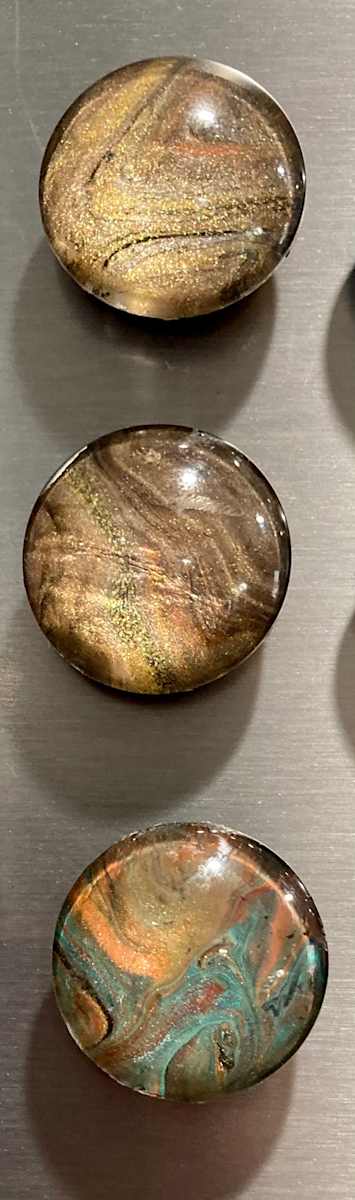 Magnets, small: Brown & Copper, Image 1.
