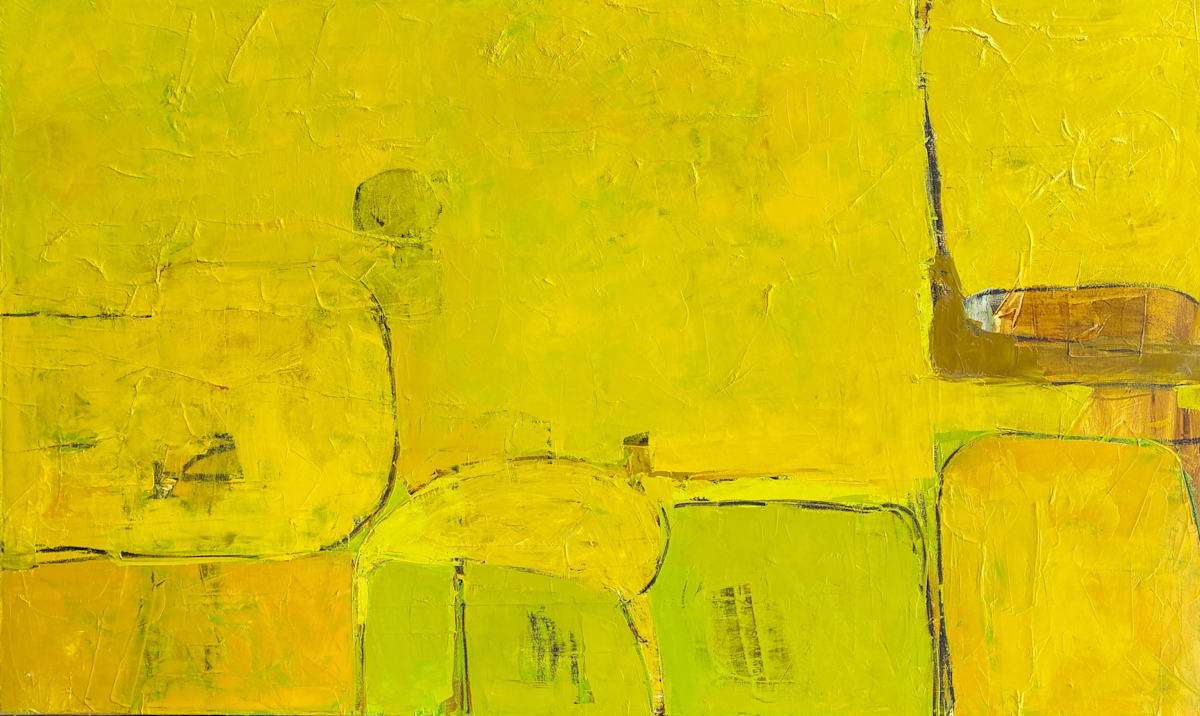 Chairs (abstract yellow) by Devorah Brinckerhoff, Image 1.