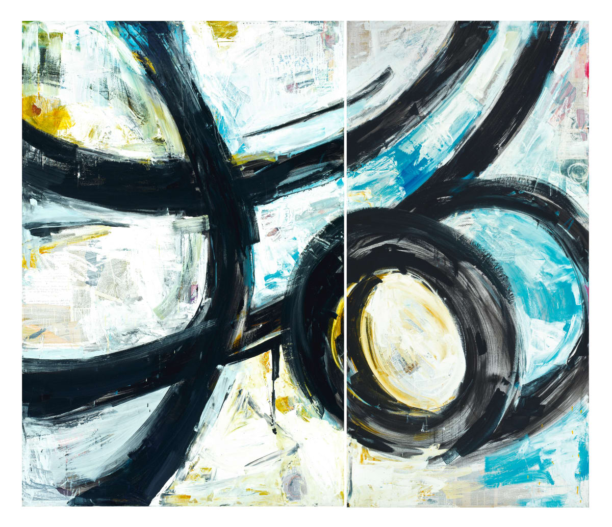 Life Reviewed by D Hake Brinckerhoff  Image: abstract mixed media diptych 
