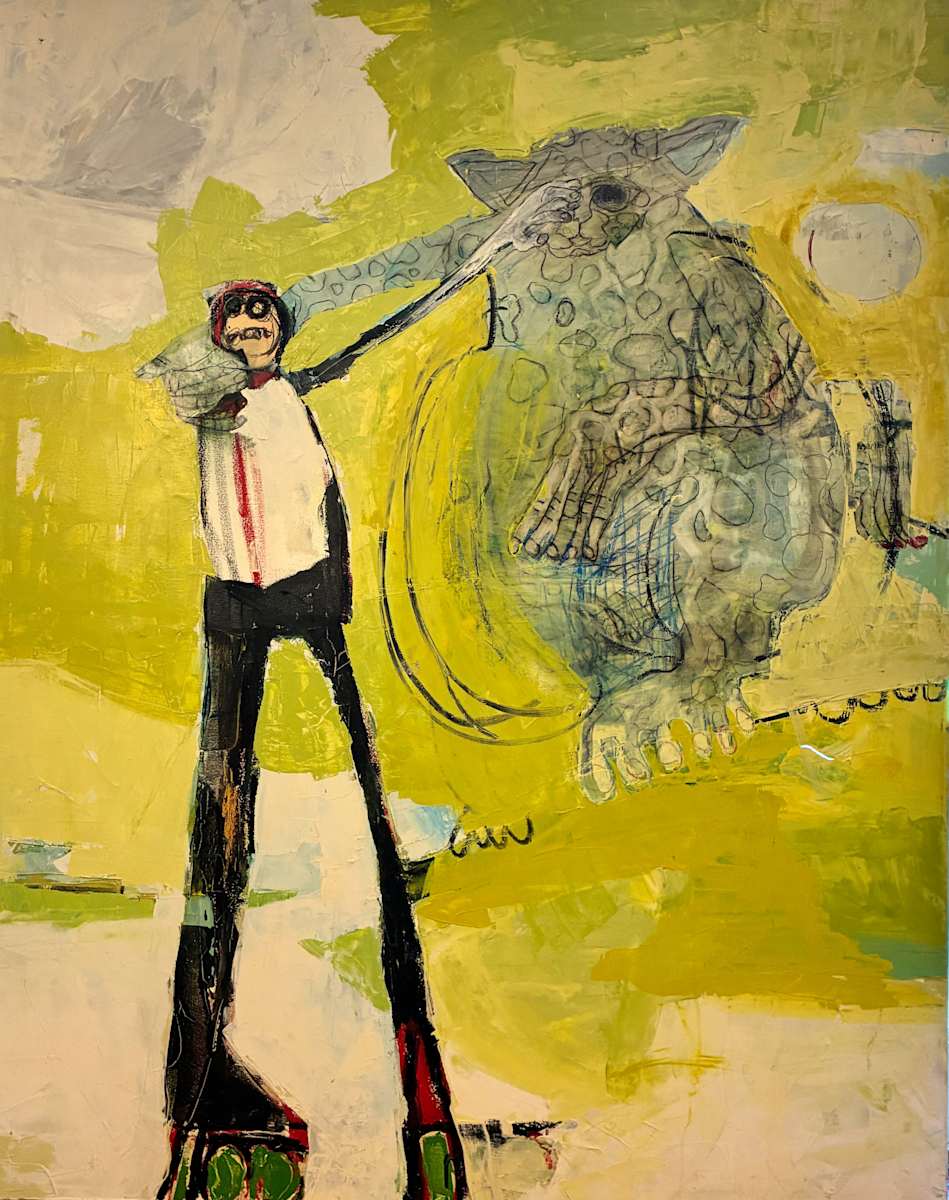 Rollerskating with Giant Kitty by Devorah Brinckerhoff, Image 1.