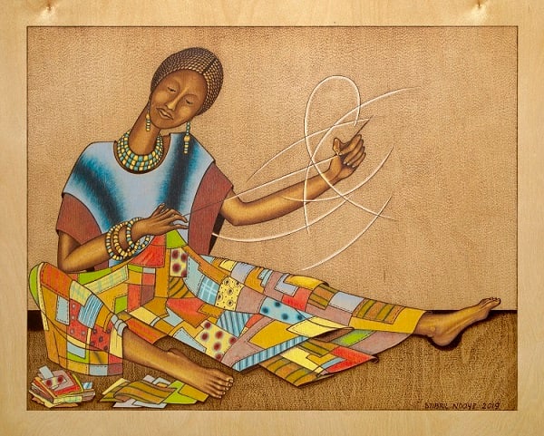 The Textile Patch Worker by Djibril N'Doye 