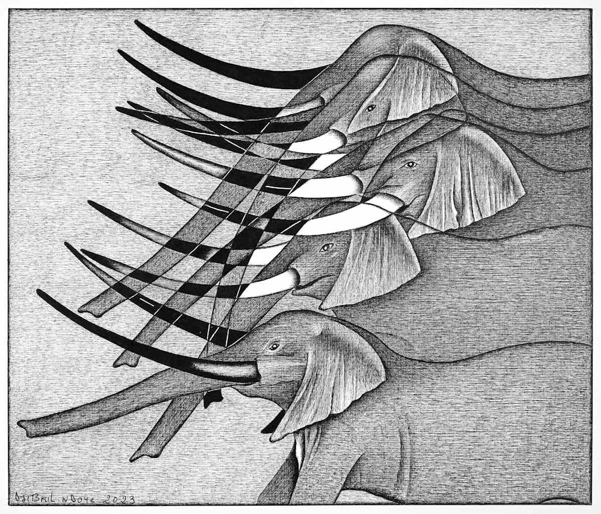 Metaphor on Elephant Herd by Djibril N'Doye 