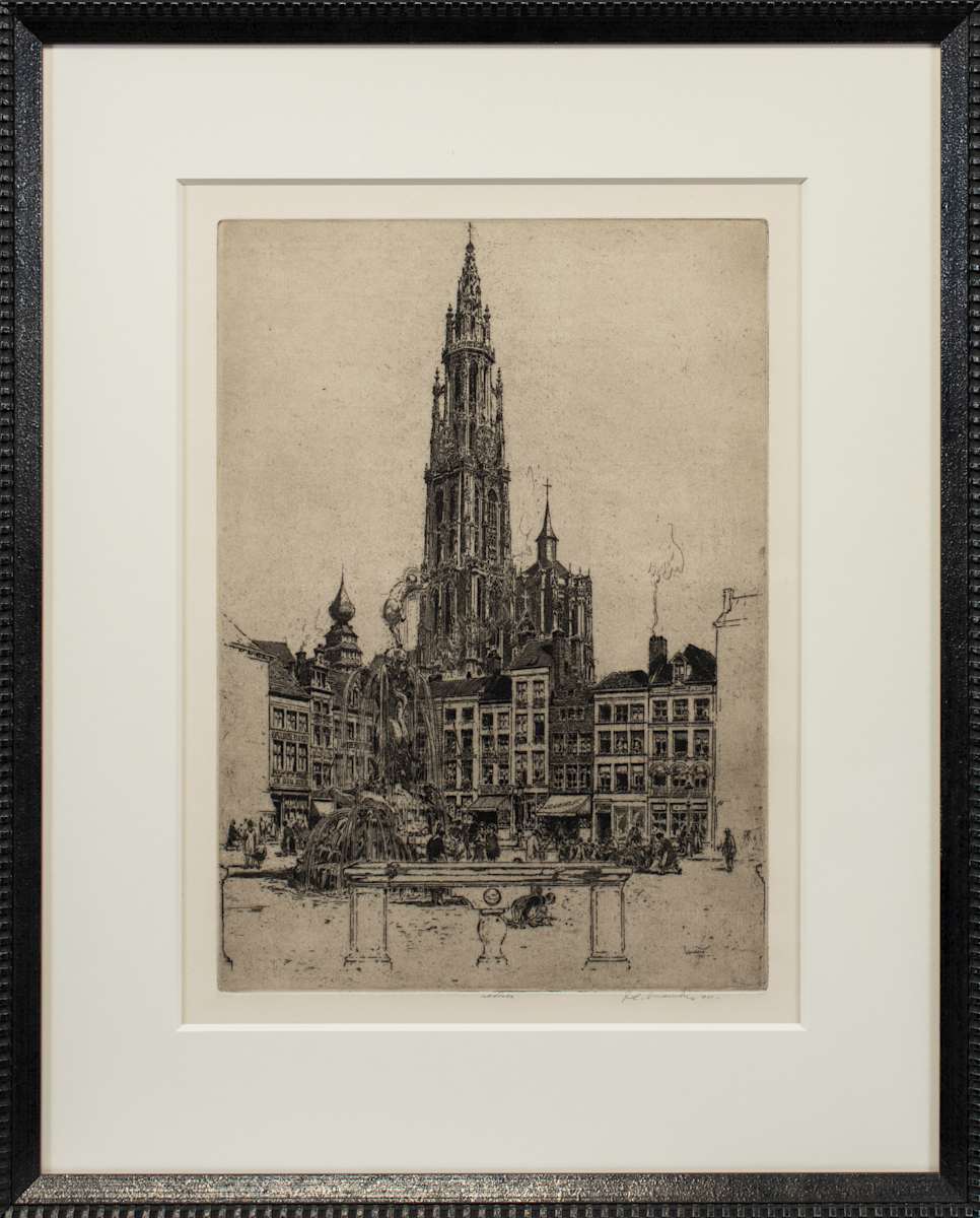 The Cathedral, Antwerp, Belgium, 1931 by Jan Vondrous 