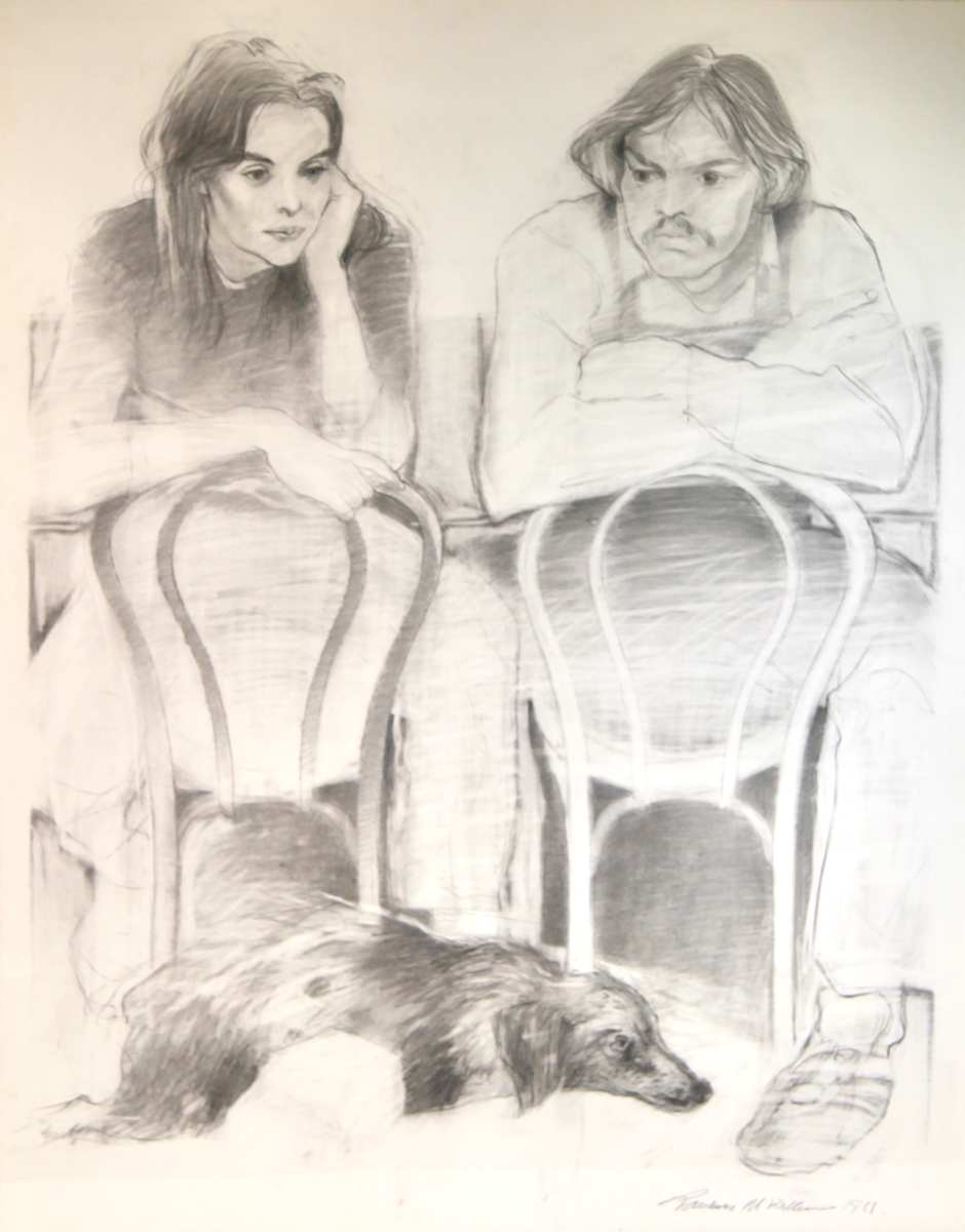 Portrait of Dorrie Bomer and Bernie Myers by Lawrence Williams 