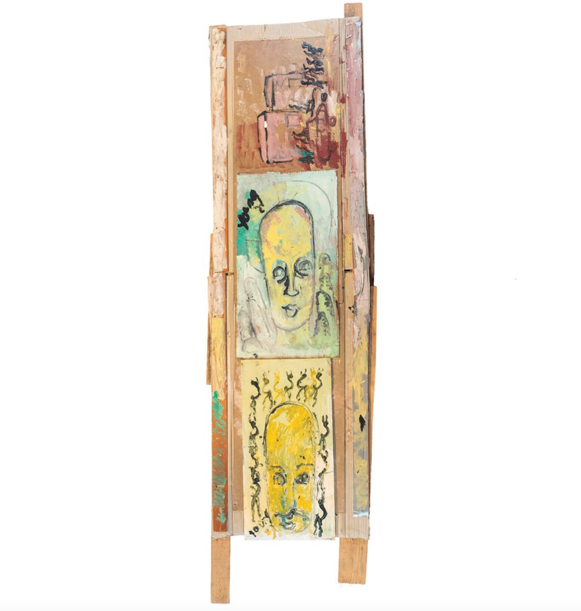 Three Piece Collage by Purvis Young, Image 1.