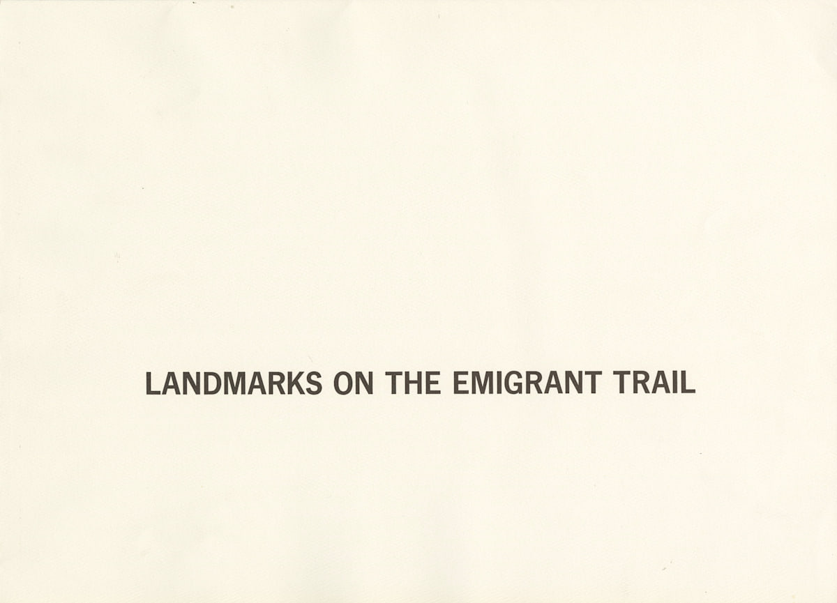 Landmarks on the Emigrant Trail by Craig Sheppard 