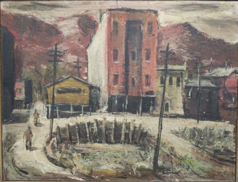 Back of the Silver Dollar Hotel, Virginia City, Nevada by Louis Bassi Siegriest 