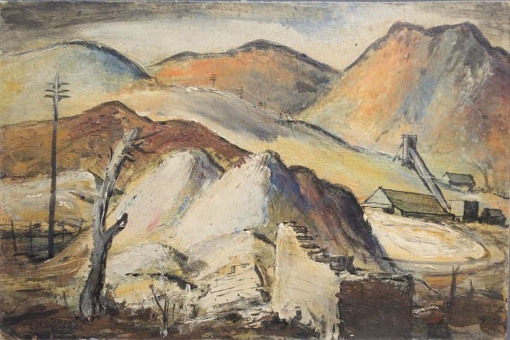 Old Mill and Dumps, Virginia City, Nevada by Louis Bassi Siegriest 