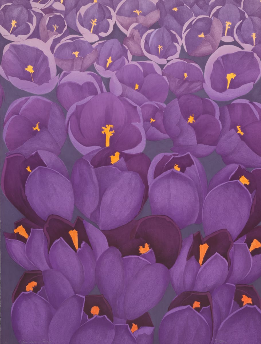 Untitled (purple tulips) by Nancy Steen 
