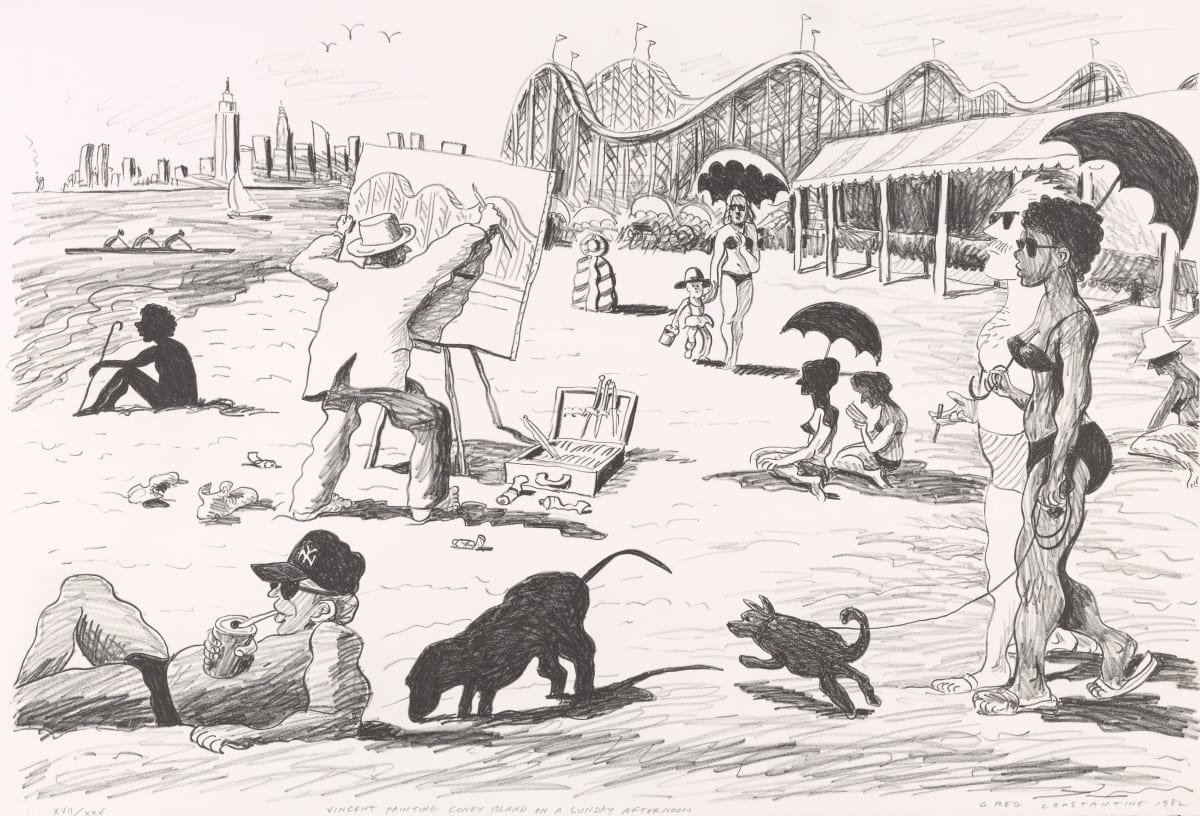 Vincent Painting Coney Island on a Sunday Afternoon by Greg Constantine 