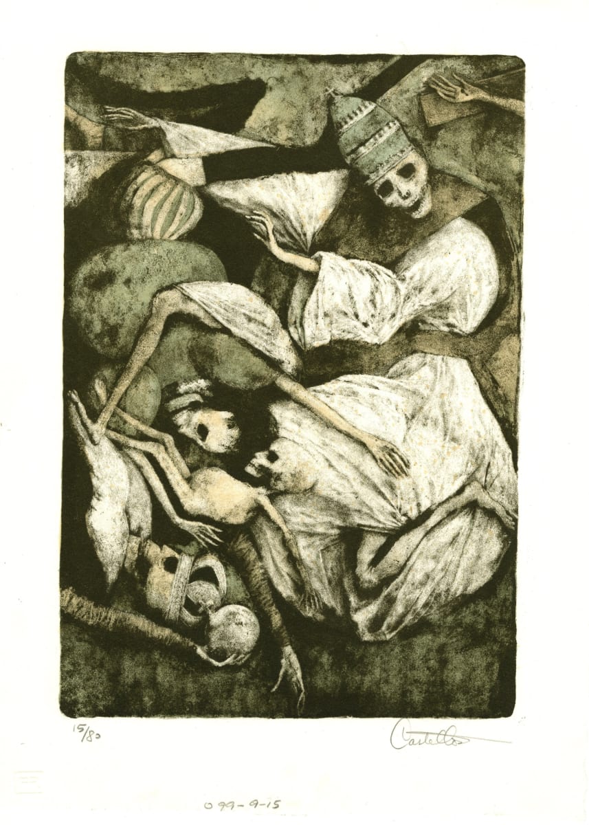 Illustration from - The Mask of the Red Death, Edgar Allen Poe by Federico Castellón 