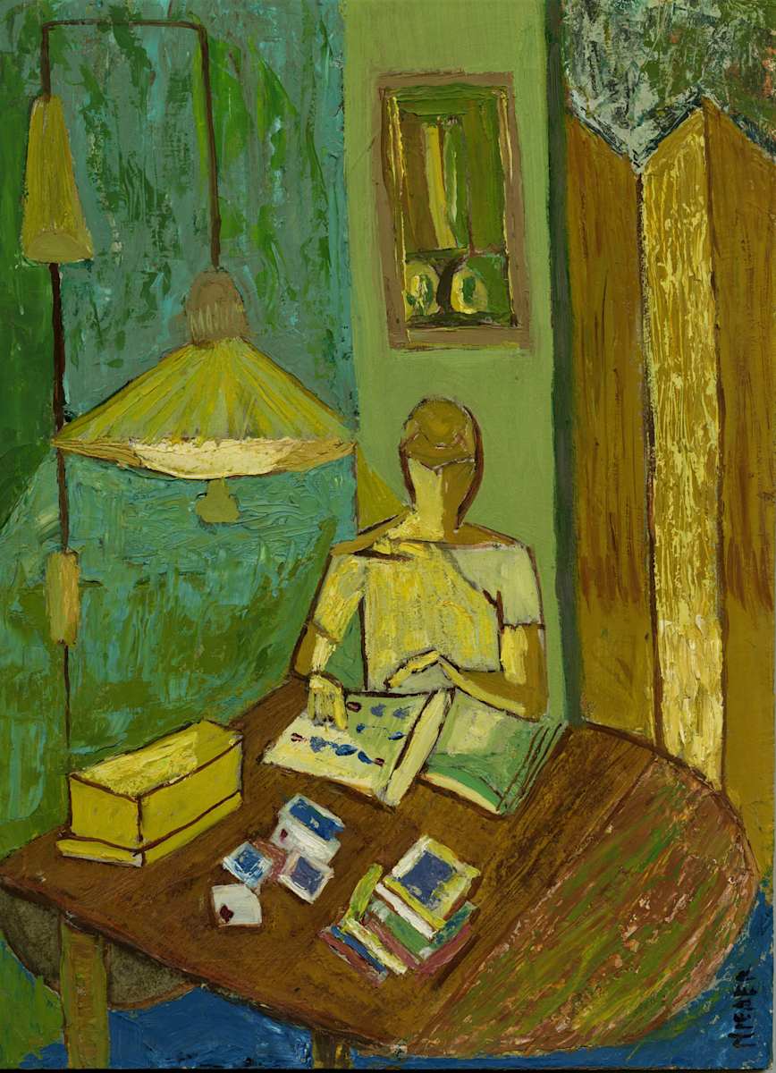 Untitled [Figure at a Table] by Lucy Nieder, Image 1.
