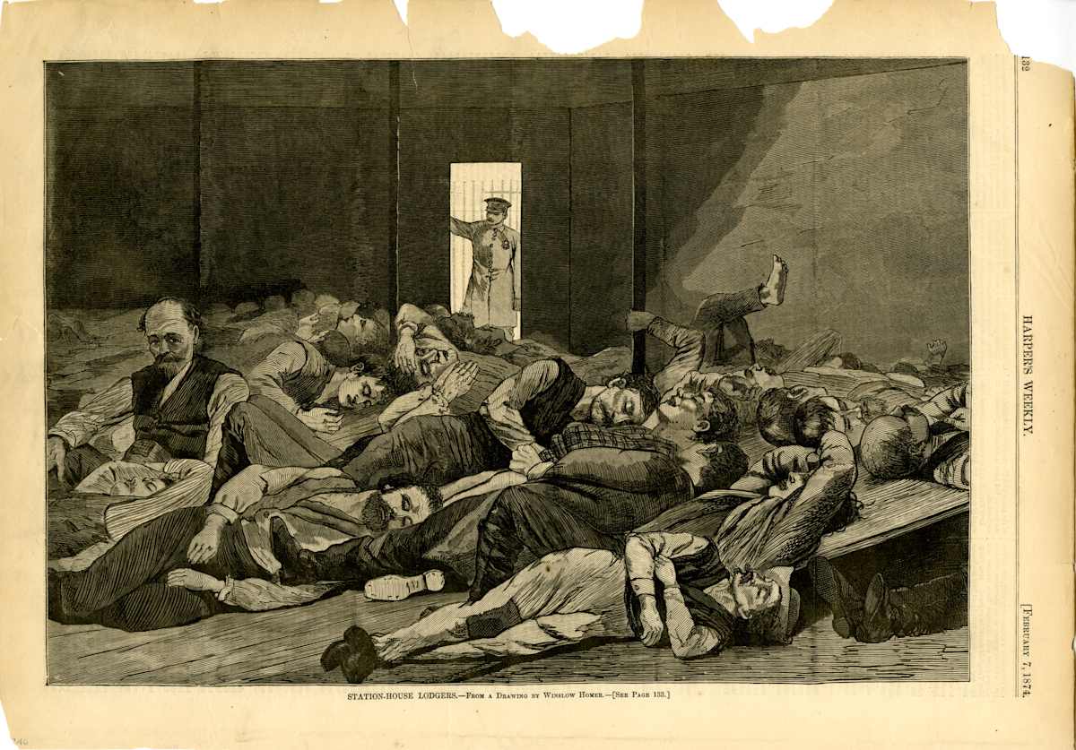 The Station House Lodgers by Winslow Homer, Image 1.