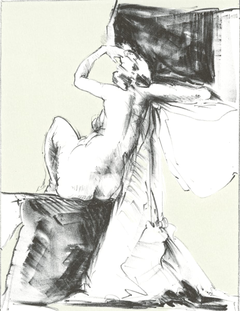 Sitting Nude by Ed Hogan 