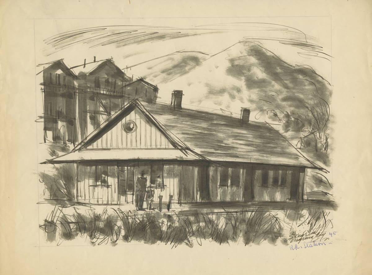 Virginia City [R. R. Station] by Louis Bassi Siegriest 