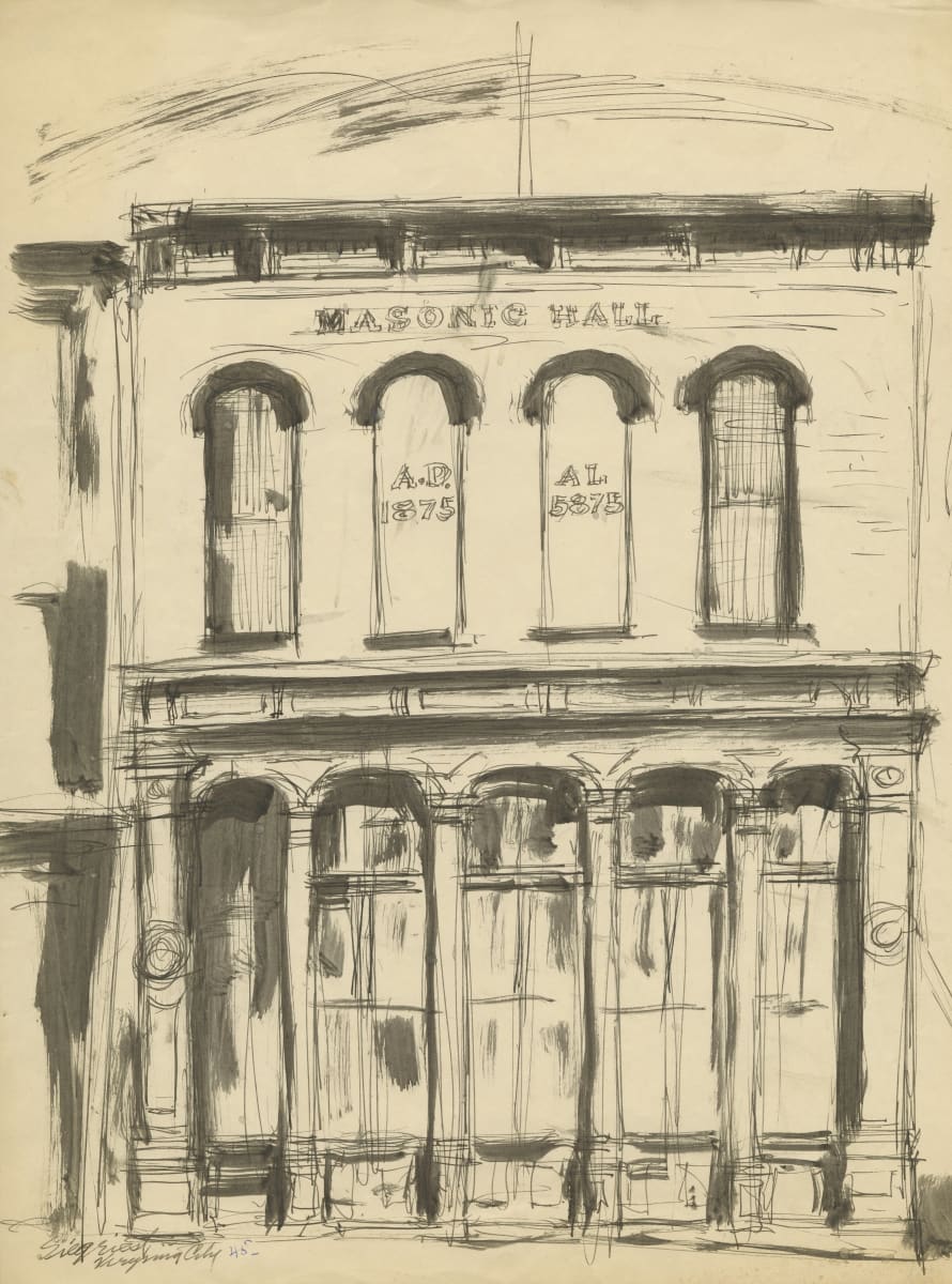 Virginia City [Masonic Hall] by Louis Bassi Siegriest 