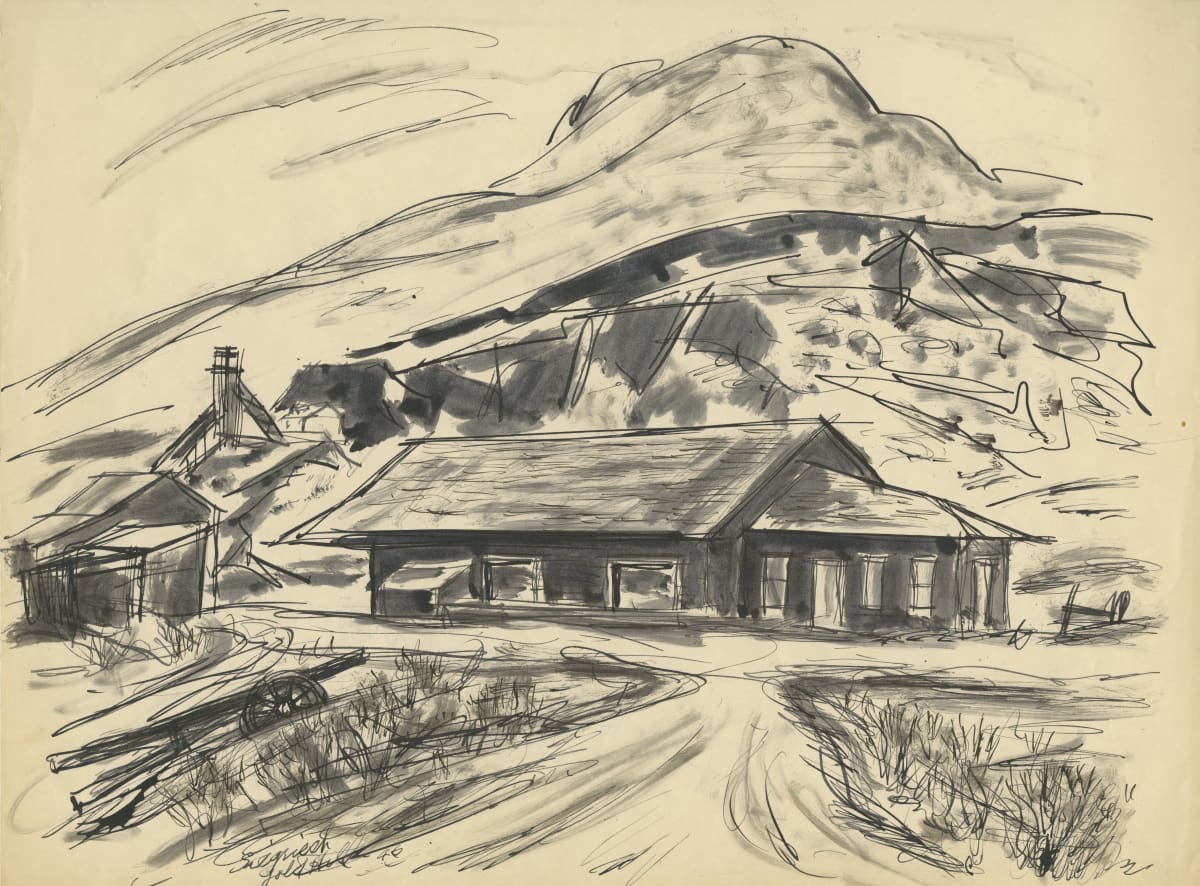 Gold Hill Railroad Station by Louis Bassi Siegriest 