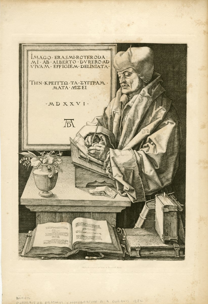 Portrait of Erasmus, after Durer by Charles Amand-Durand 